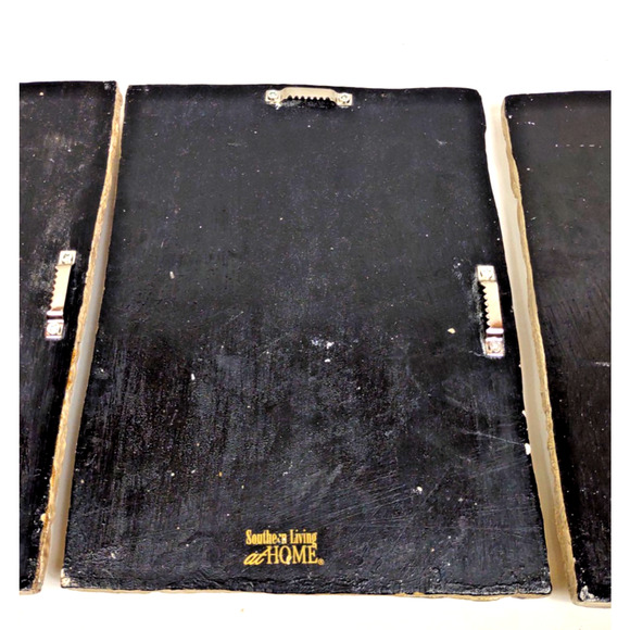 Southern Living at Home Decorative Stone Wall Plaques Fleur De Lis Tile 3 Pcs - Picture 3 of 9